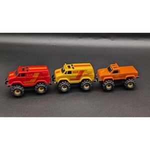 Lot 3 Vintage 1980's Stomper Schaper 4x4 Mini Trucks McDonald's Kids Meal Toys